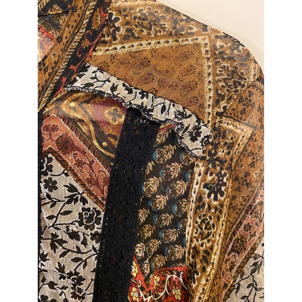 Daisina Whimsy Goth Patchwork Dress Sheer Cotton … - image 6